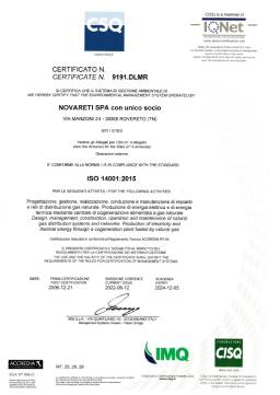 Certificato e allegati 14001